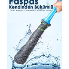 abnturk 45 cm Alanı Tek Hamlede Temizleyen Tasarım Harikasıteleskopik Kendinden Sıkmalı Örgülü Twister Mop (4202)