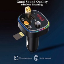 Deppo Trend Araç Fm Transmitter 5.0 Bluetooth Araç Kiti USB Mp3 Sd Kart Flash Için Uygun Çakmaklık Girişli