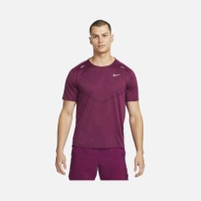 Nike Dri-Fit Adv Techknit Ultra Short-Sleeve Running Top Erkek Koşu Spor Bordo Tshirt CZ9046