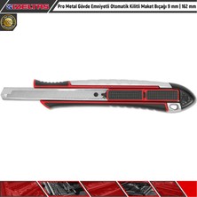 İzeltaş Pro Metal Gövde Emniyetli Otomatik Kilitli Maket Bıçağı 9 mm 162 mm
