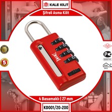 Kale Kilit Şifreli Asma Kilit 4 Basamaklı 27 mm