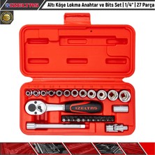 İzeltaş Altı Köşe Lokma Anahtar ve Bits Set | 1/4” | 27 Parça