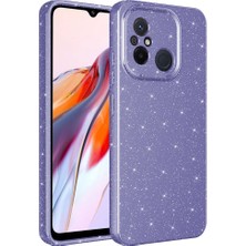 Başkenttekno Xiaomi Redmi 12C Kılıf Kamera Korumalı Simli Lüks Koton Kapak