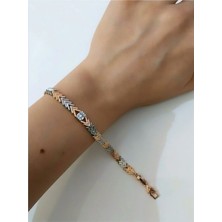 Vanessa Jewelry Accessories Özel Seri Zirkon Taş Detay Tasarım Çelik Bileklik