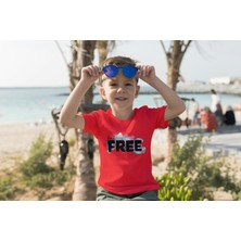 Bubuga Erkek Çocuk Pamuk Free Baskılı Kısa Kol Tshirt