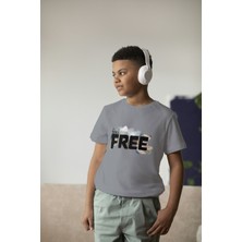 Bubuga Erkek Çocuk Pamuk Free Baskılı Kısa Kol Tshirt