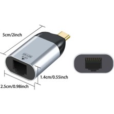 C To Ethernet Çevirici Dönüştürücü Ağ Adaptörü USB 3.1 To RJ45 1000MBPS Gigabit