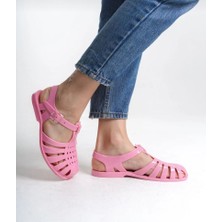 FGZY Shoes Ior Jelly Pembe Suya Dayanıklı Kaydırmaz Taban Kadın Sandalet