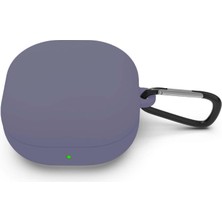 Store Samsung Galaxy Buds Live İçin Kılıf Mat Silikon - Lavanta Grisi