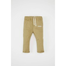 DeFacto Duble Düz Paça Cepli Bağcıklı Beli Lastikli Gabardin Pantolon Erkek Bebek D3358A524WN