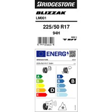 Bridgestone 225/50 R17 94H Lm001 Rft Kış Lastiği (Üretim Yılı: 2024)