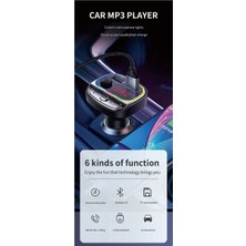 Deppo Trend Araç Fm Transmitter 5.0 Bluetooth Araç Kiti USB Mp3 Sd Kart Flash Için Uygun Çakmaklık Girişli