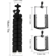 The Wlue 18 cm Süngerli Ahtapot Tripod Telefon Tutucu Aparat