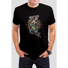 Kaykay 87 Baskılı Siyah Tişört C814