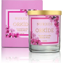 Nurxos 9683 Orkide Kutulu 2 Adet Kokulu Mum + Freshener Oda Spreyi