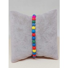 Yaşam Tohumu Lav Taşı Karışık Renk Bileklik 6mm (52384)