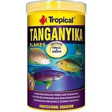 Tropical Tanganyika Flakes Tanganyika Cichlid Balıkları Için Pul Balık Yemi 1000 ml 200 gr
