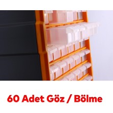 Rodex Vida Dübel Civata Kutusu Bölmeli Avadanlık Monoblok Çekmeceli 60'lı Takım Çantası Plastik Organizer