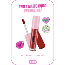 Callista Beauty Callista Truly Matte Liquid Lipstick Mat Likit Ruj 407 Cherry Pop - Kırmızı