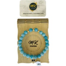 Mk Tasarım Gerçek Mavi Kuvars Taşı Bileklik MKT34001