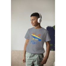 Bubuga Erkek Çocuk %100 Pamuk Premium Fun In The Fall Baskılı Kısa Kol Tshirt