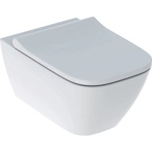 Geberit Smyle Square Rimfree ALPHA10 Soft Asma Klozet Seti, Parlak Krom