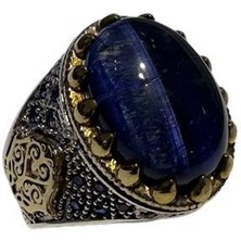 Gevherans Mavi Kaplangözü Vezirkon Taşlı Gümüş Yüzük 240054316G20Y