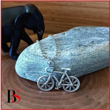 BijuStore Gümüş Kaplama Bisiklet Erkek Kolye