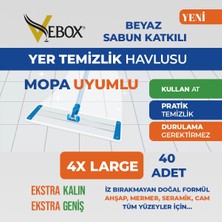 Vebox Easy Wet Wipes Beyaz Sabun Katkılı Mopa Uyumlu Yer Temizlik Havlusu 4xl 40 Yaprak