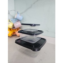 Alaca Home 3 Parça Kare Saklama Kapları 2 Farklı Renk
