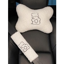 Wenchang Shop C Ayı Boyun Yastığı Stili Çizgi Film Sevimli Ayı Kuzu Yün Boyun Yastığı Araç Boyun Yastığı Yeni Araç Başlık Yastığı (Yurt Dışından)