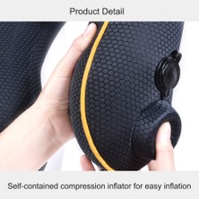 Wenchang Shop C Siyah Gri Tarzı Jınserta Otomatik Şişmeli U-Şekilli Seyahat Boyun Yastığı Araba Hava Şişirilebilir Başlık Katlanabilir Taşınabilir Boyun Yastığı Pillow (Yurt Dışından)