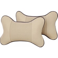Wenchang Shop C Kahve Stili %80 Indirim 4 Renk 25CM Başlık Deliği Açma Boyun Suni Deri Uzay Pamuk Destek Suni Deri Oto Emniyet Yastığı Için Otomobil (Yurt Dışından)