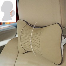 Wenchang Shop C Kahve Stili %80 Indirim 4 Renk 25CM Başlık Deliği Açma Boyun Suni Deri Uzay Pamuk Destek Suni Deri Oto Emniyet Yastığı Için Otomobil (Yurt Dışından)