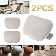 Wenchang Shop C 2 Adet Kahverengi Tarzı 2 Adet Araba Başlık Boyun Yastığı Maybalass Yumuşak Evrensel Seyahat Oto Aksesuarlar Araba Koltuk Kılıfı Sandalye Yastık (Yurt Dışından)