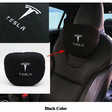 Wenchang Shop C Beyaz Stil Tesla Model 3 Model Y Model S Model x Için 1 Adet Araç Koltuğu Başlık Boyun Yastığı Hafıza Yumuşak Rahat Boyun Yastığı Logo Aksesuarları (Yurt Dışından)