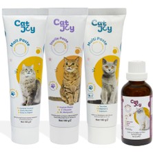 Catjoy Kedi 4 Lü Avantaj Seti Anti-Hairball Malt & Multivitamin Malt & Sterile Malt & Plus B Damla