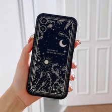 Ürün Sarayı Apple iPhone 13 Uyumlu Gökyüzü Desenli Siyah Telefon Kılıfı