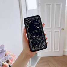 Ürün Sarayı Apple iPhone 13 Uyumlu Gökyüzü Desenli Siyah Telefon Kılıfı