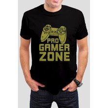 Pro Game Zone Baskılı Siyah Tişört C842