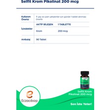 Selfit Krom Pikolinat 200 Mcg 90 Tablet