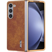 Cool-M Samsung Galaxy Z Fold5 5g Timsah Dokulu Pu Deri+Pc Telefon Kapağı (Yurt Dışından)