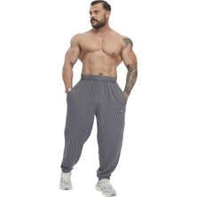 BGSM Loose Fit Çizgili Eşofman Altı Fitness Pantolon Bgsm PNT1399