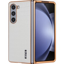 Cool-M Samsung Galaxy Z Fold5 5g Timsah Dokulu Pu Deri+Pc Telefon Kapağı (Yurt Dışından)