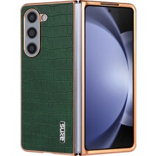 Cool-M Samsung Galaxy Z Fold5 5g Timsah Dokulu Pu Deri+Pc Telefon Kapağı (Yurt Dışından)