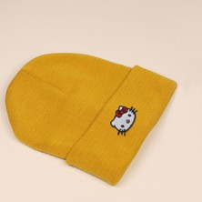 T-Funny Hello Kitty Işlemeli Bere