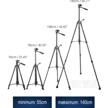 The Wlue Profesyonel Outdoor Tripod 140CM Tüm Dslr Kameralarla Uyumlu Video Fotoğraf Çekim Tripod