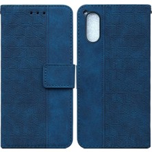 Gx Shop Sony Xperia 5 V Cüzdan Kapak Için Kılıf Geometrik Kabartmalı Kickstand Özelliği (Yurt Dışından)