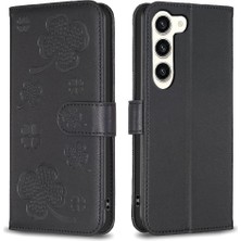 SZY Market Samsung Galaxy S23 Artı 5g Çok Renkli Yonca Çiçek Pu Kart Için Flip Case (Yurt Dışından)