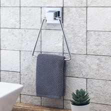 Evistro Banyo ve Mutfak Havlu Askısı Üçgen Paslanmaz Krom Easyfix